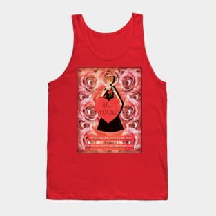 Roses Design (Woman and Text) Tank Top